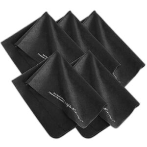 MayRecords Pacote com 5 panos de limpeza de discos, pano de microfibra antiestático de 24 x 16,5 cm, limpador de vinil premium preto para sua coleção LP, toca-discos (Discos de Vinil)