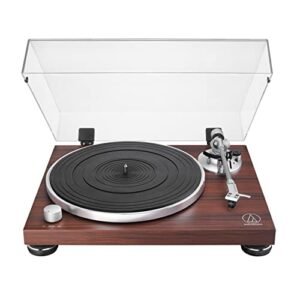 Audio Technica AT-LPW50BT-RW Turntable Bluetooth acionamento por correia manual 33/45 (jacarandá) (Discos de Vinil)