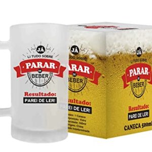 Caneca de Vidro Premium 500ml para Cerveja Chopp Presente Amigo Oculto Colecionador Aniversário Casamento Confraternização Elegante Festa Celebração Drinks Churrasco Bar (Cervejas)