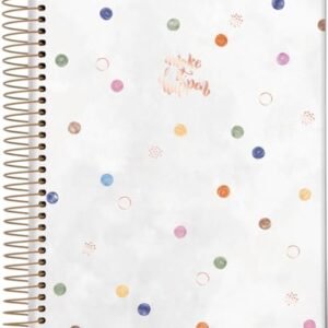 Jandaia - Caderno Espiral College 175x242mm CD 1 Matéria 80 Fls La Creme Fundo Poá Colorido FSC (CDs)