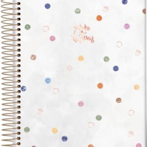 Jandaia - Caderno Espiral College 175x242mm CD 10 Matérias 160 Fls La Creme Fundo Poá Colorido FSC (CDs)