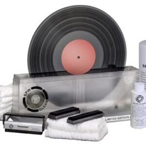 Kit de lavadora de discos de vinil "transparente" edição limitada Spin-Clean | Kit de limpeza de discos | Limpador de discos de vinil | Inclui cinco panos de secagem extras, fluidos e escovas extras | (Discos de Vinil)