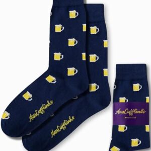 AUSCUFFLINKS Meias para ele e ela | Meias divertidas de presente para papai e mamãe, Cerveja, Tamanho Único (Cervejas)