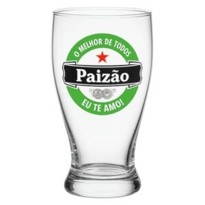 Copo Tulipa Paizão 340ml | Vidro Premium Presente Criativo Pai Cerveja | Dia dos Pais Colecionável (Cervejas)
