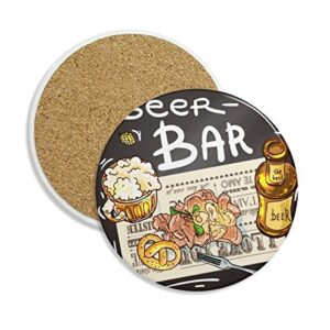 Caneca de cerveja gourmet Bread France Coaster Cup Caneca de mesa com proteção de pedra absorvente (Cervejas)