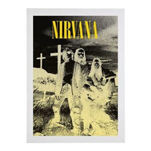 Quadro Nirvana Poster CD Com Moldura (Moldura Branca, 21x30cm) (CDs)