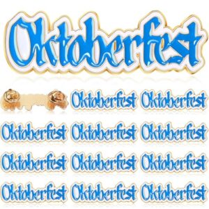 Ecation 12 peças Oktoberfest Alfinetes de metal Oktoberfest lapela broche distintivo Oktoberfest acessórios de fantasia para Oktoberfest Bavarian German Beer Festival Party Favors Supplies, Aço (Cervejas)