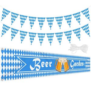 Faixa de flâmula bávara Oktoberfest - Bandeira de cordão de tecido com placa de jardim de cerveja para festa da Oktoberfest, suprimentos de decoração de festival de cerveja bávaro alemão (Cervejas)