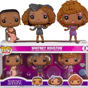 Funko Pop Rocks Whitney Houston Diamond Glitter Edição Especial Pacote com 3 (CDs)