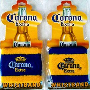 Corona Conjunto de 2 estilos de pulseiras extras, datado de 2005, feito de pano, cerveja, caverna, colecionável, publicidade (Cervejas)