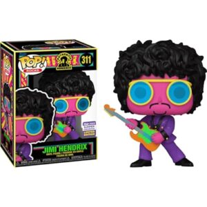Funko Pop! Jimi Hendrix Blacklight 311 Summer Convention Limited 2023 (adesivos compartilhados) (Discos de Vinil)