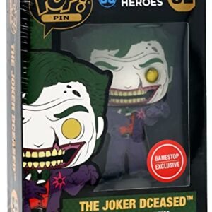 Funko Pop Pin Dceased The Joker (Non-Bloody) GameStop Exclusivo (Bonecos)