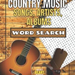 Country Music - Songs, Artists, Albums. Word Search: Word Find Puzzle Book for Adults - Designs, Orion's Heart (Discos de Vinil)