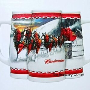 Budweiser Holiday Steins Colecionável Série Holiday Stein, Red, White, Brown, Black, Year 2010, 1 (Cervejas)