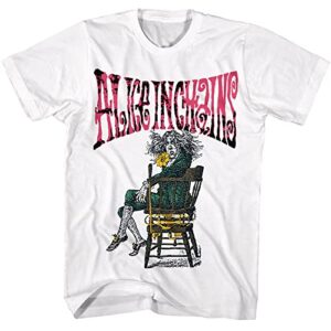 Alice in Chains Camiseta masculina Alice de manga curta com estampa de música vintage anos 90, Branco, G (CDs)