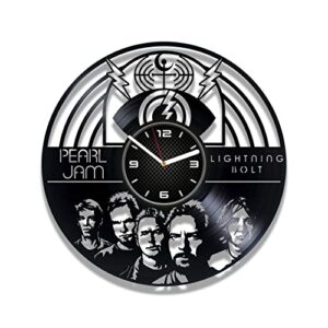 Relógio de parede Kovides com disco de vinil compatível com o tema Pearl Jam Jeremy, ideia de design de casa para homens (Discos de Vinil)