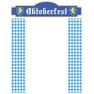 Defresit Decoração Oktoberfest – Conjunto de faixa de arco de diamante azul e branco bávaro – Decoração grande de entrada de festa Oktoberfest para festival de cerveja, desfile alemão, artigos de (Cervejas)