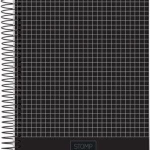 Jandaia - Caderno Espiral Univ. CD 1 Matéria Quadriculado 7x7mm 96Fls Stomp Preto FSC (CDs)