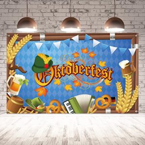 Oktoberfest Pano de fundo para fotografia Oktoberfest Banner outono alemão bávaro Oktoberfest decorações de festa de cerveja e suprimentos para festa em casa (Cervejas)