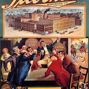 Bebendo Cerveja David Stevenson Pilsen Ale Porter Bar Restaurante Bebida Vintage Poster Reprodução em Papel de Foto (No Papel de Foto, 52 cm X 35 cm Tamanho da Imagem) (Cervejas)