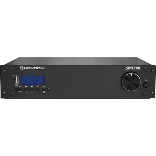 HAYONIK, Amplificador Receiver Classe D, 400W RMS, Bluetooth 5.0, USB, Rádio FM, Entrada Óptica, Saída para Subwoofer - Sonora 2200 (Equipamentos)