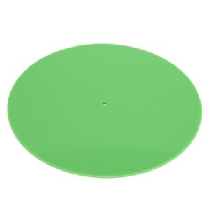 lyrlody Tapete de Toca -giragem Acrílico, Registro de Prato Deslizante de 12 Polegadas de Prato Estático para LP Reduz Ruído Com Graves Mais Apertados (Verde) (Equipamentos)