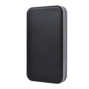 alavisxf xx Suporte de CD, capacidade para 72 CD/DVD, organizador portátil, organizador de armazenamento de plástico rígido para viagem de carro (capacidade 72, preto 72) (CDs)