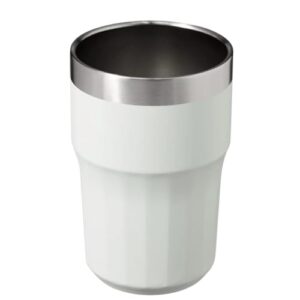 Copo Térmico Inox 384ml Cerveja Tumbler – Parede Dupla Design Premium Conserva Temperatura (Branco) (Cervejas)
