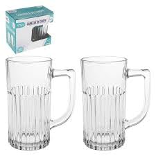 Kit 2 Canecas de Chopp 350ml em Vidro – Perfeitas para Cerveja, Brindes, Churrascos e Presentes (Cervejas)