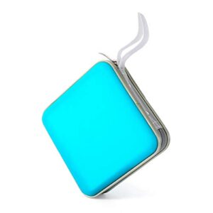 Home Wing Capa de CD de cor brilhante com suporte para CD/DVD para 30 capacidades, capa dura para armazenamento de CD, coleção de DVD, azul celeste (CDs)
