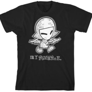 My Chemical Romance Camiseta unissex adulto padrão Dark Angel, Preto, P (CDs)