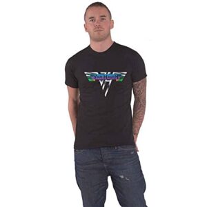 Camiseta Van Halen logotipo original da banda nova oficial unissex preta, Preto, M (CDs)