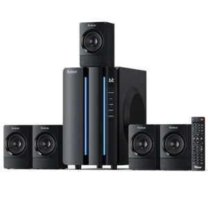 Bobtot Surround Sound Systems Sistema de cinema em casa, subwoofer de 800 watts de potência máxima de 6,5 polegadas, altifalantes estéreo com cabo 5,1/2.1, graves fortes com entrada ótica Bluetooth (Equipamentos)