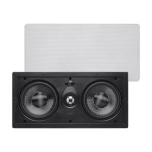 Monoprice Alto-falante de fibra de carbono bidirecional com canal central de parede – Duplo 13 cm (único) para Home Theater – Série Alpha (Equipamentos)
