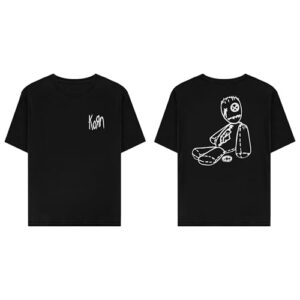 Korn Camiseta unissex para adultos, Preto, P (CDs)