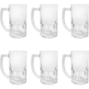 Jogo De 6 Canecas Chopp Vidro Cerveja Festa 340ml (Cervejas)