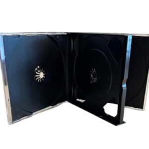 MediaPack4All 24 mm Chubby Multi-Three Jewel Case (capacidade de 3 discos), capa preta para CD/DVD/armazenamento de jogos (5) (CDs)