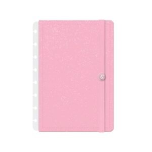 Capa e Contracapa Iscool Disc Para Caderno P Solid Glitter Rosa (Discos de Vinil)