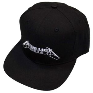 Rock Off officially licensed products Boné de beisebol com logotipo da banda 3D Metallica tamanho único preto (CDs)