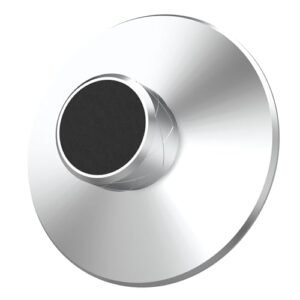 Preffair LP113S Estabilizador de peso de disco prateado de 112 g, redutor de vibração de peso de toca-discos de alumínio com base protetora de couro para toca-discos LP, acessórios de vinil Audio (Equipamentos)