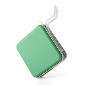 Home Wing Fichário de plástico rígido para CD/DVD, carteira de armazenamento portátil com capacidade para 30, verde (CDs)