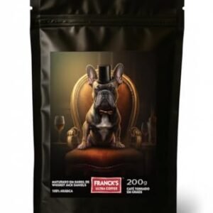 Franck's Ultra Coffee®. Café Especial Maturado em Barril de Whiskey Jack Daniel's, Catucai 2SL, Grãos, 200g, Notas de Baunilha, Malte, Coco Queimado e Caramelo (Café)