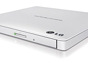 LG Electronics Unidade externa USB 3.0 Super-Multi Slim portátil DVD+/-RW para PC Windows, Linux, Mac OS com suporte M-DISC GP65NW60 (branco) (CDs)