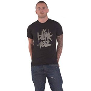 ROCK OFF Camiseta Blink-182 Neon Hi-Build Band Logo oficial unissex preta G (CDs)