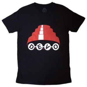 Rock Off officially licensed products Camiseta com logotipo Devo Dome Band, Preto, P (CDs)