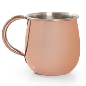 Gourmet Mix Caneca Moscow Mule Inox Rose Gold 550ml Caneca para Drinks Premium Coquetelaria & Bar (Cervejas)