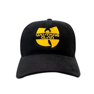 Wu-Tang Clan Boné snapback ajustável com logotipo bordado preto, Preto (CDs)