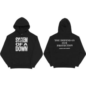 System of a Down Moletom com capuz unissex para adultos, Preto, P (CDs)