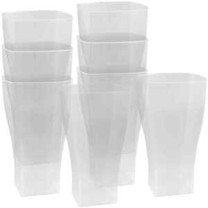 Pilsner de plástico – 473 ml | transparente | simplesmente quadrado | 8 peças. (Cervejas)