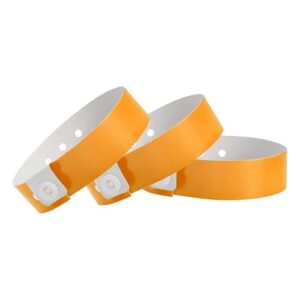 Pulseiras de vinil em laranja neon da WristCo, 100 Count (Discos de Vinil)